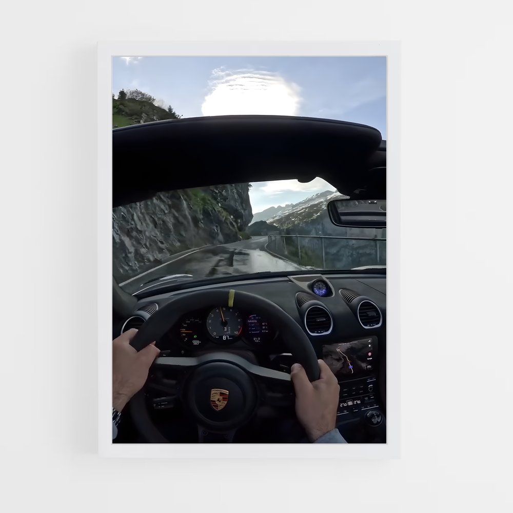 Poster Montagnes Mystiques – affiche Porsche (vue 3)